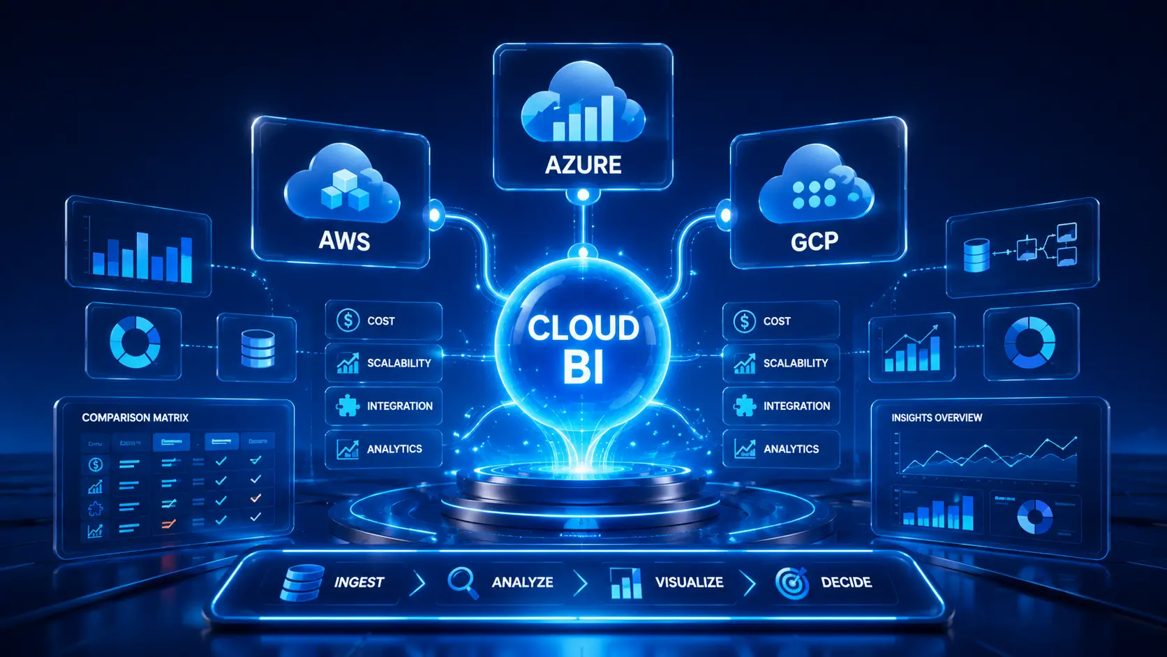 Business intelligence in the cloud: AWS vs Azure vs GCP